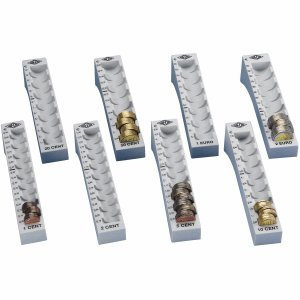 Wedo Geldzählrillen Set mit 8 Münzrillen lichtgrau