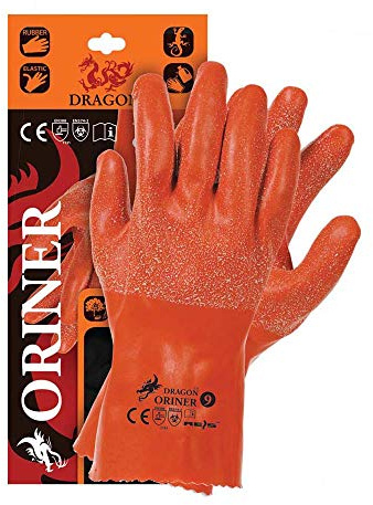 Reis Oriner10 Dragon Schutzhandschuhe, Orange, 10 Größe, 12 Stück