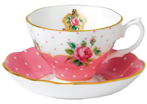 ROYAL ALBERT TAZZA DA THE CON PIATTINO COLLEZIONE CHEEKY PINK