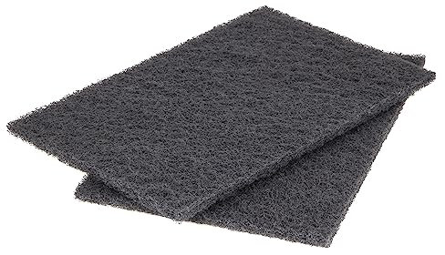 wolfcraft 2 Schleifvlies-Pads 150 x 230 x 10 mm fein - 5900000 - Zum Anschleifen, Entrosten und Polieren von Holz- und Metall-Oberflächen - Körnung: 800