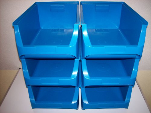 ProfiPlus 6 Stapelboxen, Lagerboxen, Sichtboxen, Allit Gr. 5 blau B.=310 x T.=500 x H.=200 mm | Lagerboxen, Sichtboxen
