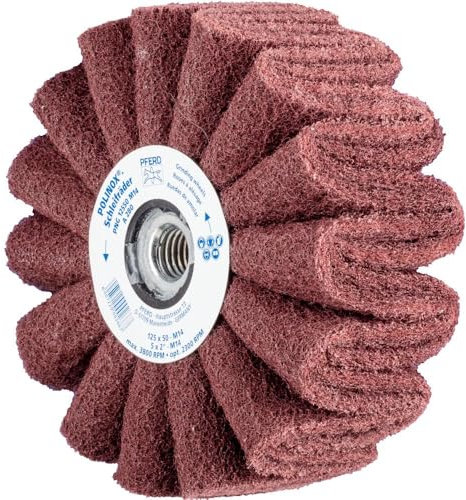 Polinox Schleifrad mit Gewinde PNG - Ø 125mm, Breite: 50mm, RPM: 3.800, Gewinde: M14 - Korngröße: 280