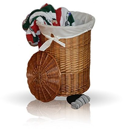 Waschkorb rund, braun, Ø 48cm x H 63cm