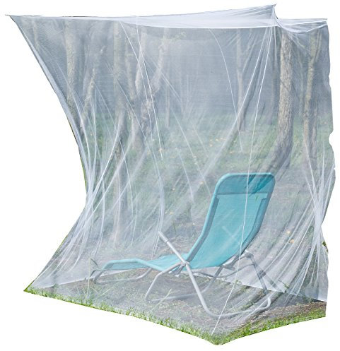 Infactory Insetticidi per Mosche - Zanzariera Grande: Zanzariera per Interni ed Esterni, 200 x 100 x 200 cm, Maglia 220, Bianca (Grande Giardino, Rete antimosche, Sipario alla Francese)