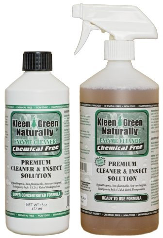 Kleen Green 16oz Concentrate & 24oz Spray Assist's in The Removal of Bed Bugs, Invisible Biting Mites, Bird Mites, Scabious Mites, Dust Mites, Fleas, lice & Itchy Skin Problems