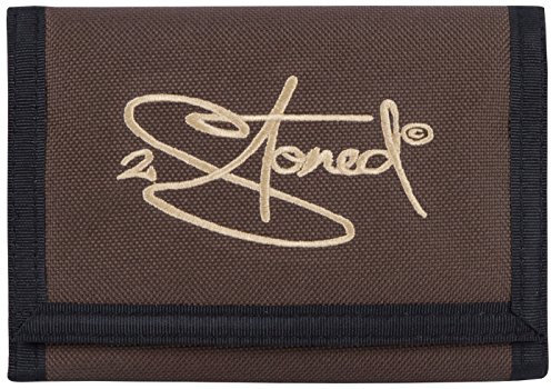 2Stoned Geldbörse Wallet Unisex Braun mit Klettverschluss, Stick Classic Logo, aus Polyester