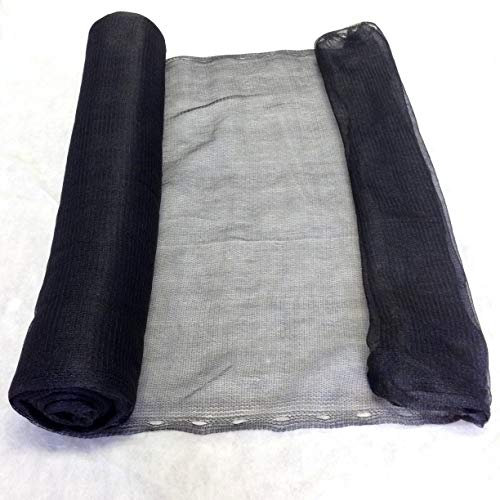 Yuzet 2m x 50m Black Debris Scaffold Garden Netting/Windbreak Shade, Crop Protection, Allotments Screen, Mesh Sheet, Anti Bird Net