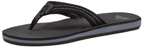 Quiksilver Carver Suede Sandal-M, Sandalia Hombre, Negro Solid Black, 47 EU