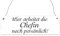 Interluxe Vintage Shabby Türschild Dekoschild HIER ARBEITET DIE CHEFIN Holzschild Landhaus