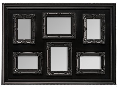 Premier Housewares Vintage Multi-Photo Frame for 6 Photos, Black