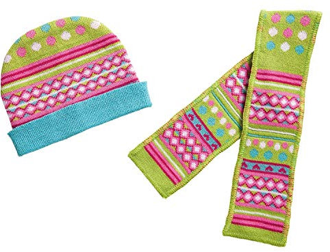 Heless 2611 - Bekleidungs-Set für Puppen im Froschi Design, 2 teilig mit Mütze und Schal, Größe 35 - 45 cm