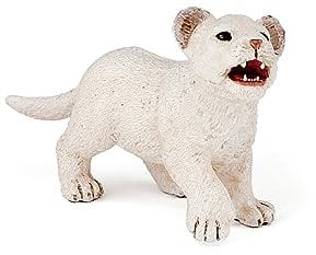 Papo -Handbemalt - Figuren -Wildtiere Der Welt-Weißes Löwenjunges-50076-Sammelbar-Für Kinder - Geeignet für Jungen und Mädchen - Ab 3 Jahren