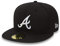 New era Atlanta Braves MLB Black Base Black White 59Fifty Basecap - 6 7/8-55cm (S)