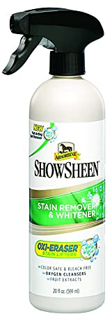 Absorbine ShowSheen Stain Remover & Whitener, 591ml | Oxi-Eraser Stain Lifters, Fast-Acting Spot Remover, Color Safe, Bleach Free, Panthenol, Green Tea & Fruit Extracts