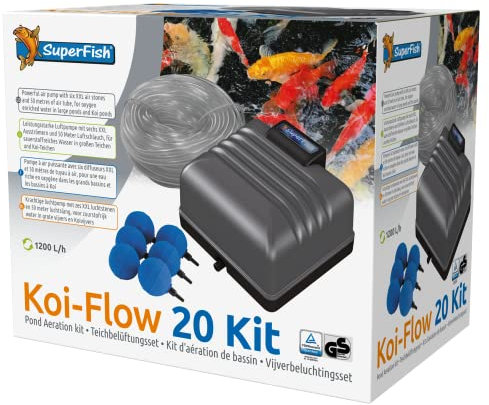 Superfish 671050/3754 Koi Flow 20 Belüftungsset inkl. Schlauch u. Ausströmer