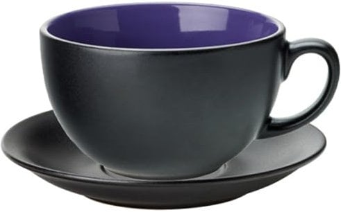Utopia Barista Cappuccino Cup & Saucer Indigo 12oz / 340ml, CT9009 & CT9014, Pack of 6