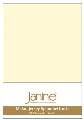 Janine Spannbettlaken Mako Feinjersey Classic Jersey 5007, Größe:90 x 190-100 x 200 cm, Farbe:Champagner 17
