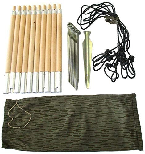 Mil-Tec Unisex – Erwachsene NVA Zeltbesteck, Mehrfarbig, One Size