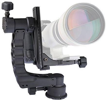 ProMediaGear Gimbal Head for Telephoto Lenses by : Camera Accessory for Outdoor and Wildlife Photography, CNC Precision Machined Parts, Smooth Panning, Lightweight Aluminum, Scratch Resistant Finish