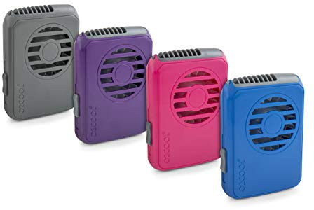 O2COOL Deluxe Portable Personal Battery Operated Necklace Fans (4 Pack)