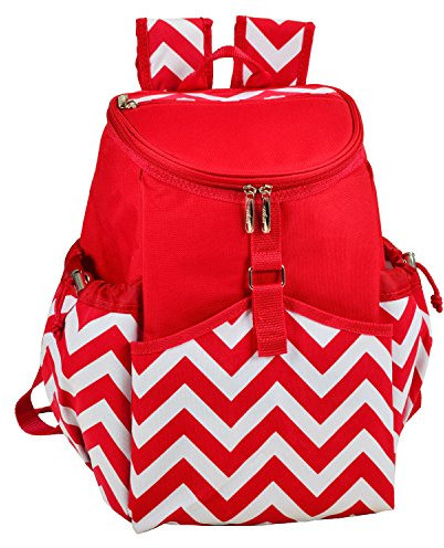 Picnic at Ascot isoliert Rucksack Kühler, rot chevron