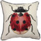 McAlister Textiles Bugs Life | Kissenbezug für Sofakissen mit gesticktem Marienkäfer-Motiv | 43 x 43cm | gewebtes Tiermotiv | Deko Kissenhülle für Zierkissen, Sofa, Bett, Couch Motivkissen
