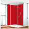 KERABAD Duschrückwand, Badrückwand, Duschverkleidung aus 3 mm Alu-Verbundplatte, 120x260cm,Rot RAL 3020