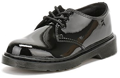 Dr. Martens 1461 J, Scarpe Stringate Derby Unisex-Bambini, Lamper 001-Vernice Nera, 32 EU