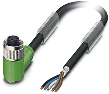Phoenix 1500761 10 m Black, Grey Signal Cable – Signal Cables 10 m, M12, Black, Grey