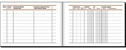 Fahrtenbuch für Pkw, mit Gesamtübersicht, 40 Blatt, A6 quer