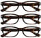 UV Reader Brown Tortoiseshell Reading Glasses Value 3 Pack Mens Womens Spring Hinges UVR3PK010 +1.50