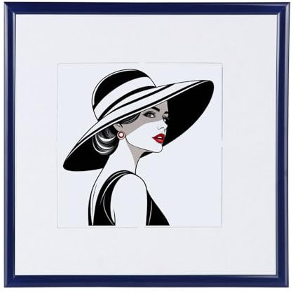 IDEAL TREND New Lifestyle Kunststoff Bilderrahmen quadratisch Foto Rahmen Picture Frame Collage: Farbe: Blau | Format: 50x50