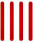 4R Quattroerre.it - 5511 - Strisce Adesive Rifrangenti per Bauletti Moto, Rosso, 4 Pezzi, 20 x 240 mm