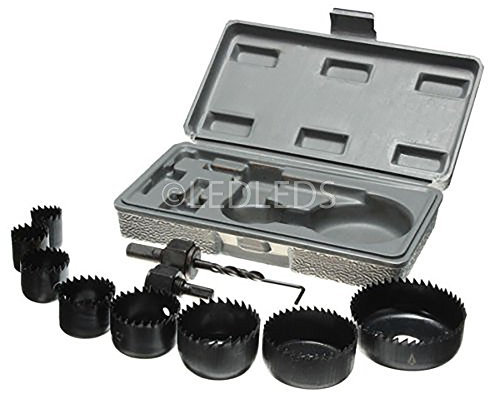 SET FRESE A TAZZA PER TRAPANO KIT SEGHE FORA LEGNO PLASTICA 11 PZ PEZZI