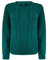TOP VENDOR Ladies Cable Knitted Crew Round Neck Long Sleeve Womens Jumper Sweater Size 8-14 [Bottle Green,SM(8-10)]