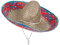 DEGUISE TOI Mexikanischer Sombrero für Erwachsene mit Krempe in Rot und Blau - Bunt