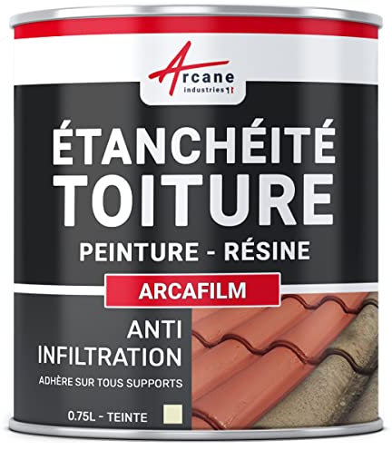Étanchéité Toiture : Peinture résine d'étanchéité ARCAFILM pour Toit et Tuile - 0.75 L Pierre De Taille - ARCANE INDUSTRIES