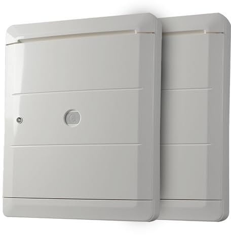 (Pair) Gas and Electric Weather-Resistant Meter Box Covers - Overboxes for DIY Repairs - Protects and Enhances Meters - Durable Protection - White
