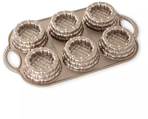 Nordic Ware 3D-Backform Mini-Tortenböden aus hochwertigem Aluminium für kleine Backkreationen