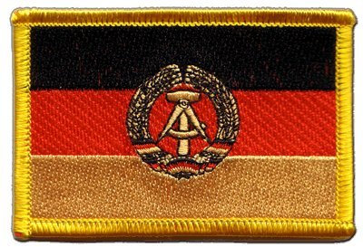 Flaggenfritze Aufnäher Patch Flagge Deutschland DDR - 8 x 6 cm