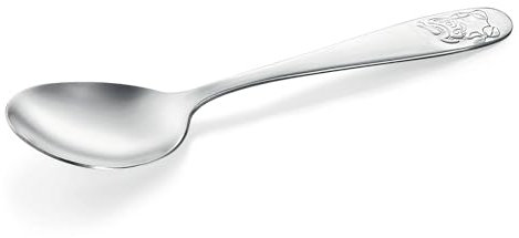 WAS 520 001 Amelie Lot de 12 couverts en acier chromé pour enfant Motif ours à lion Longueur 14 cm Hauteur 2 cm