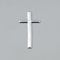 Efco Cross Wachsdekoration Silber Brillant, 22 x 40 mm