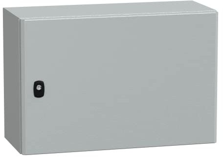 Schneider NSYS3D4625 Spacial S3D Porte complète sans Plaque de Montage H400 x 600 x T250 IP66 IK10 RAL7035 Gris