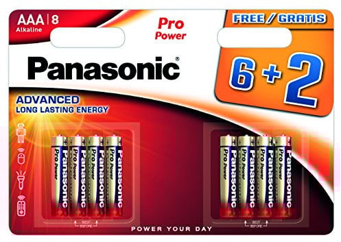 Panasonic Multipack 6+2 AAA LR03 PRO Power Alkaline Batteries
