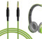 GEEKRIA Audio Cable for Studio 3, Studio 2, Studio, Solo 3, Solo 2, Solo HD Headphones, 3.5mm Male to 3.5mm Male Replacement Stereo Cord (Green 5.6FT)