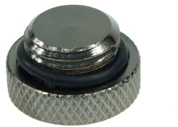 Phobya Verschlussschraube G1/4 Zoll - gerändelt - Hochprofil - Black Nickel Wasserkühlung Anschlüsse