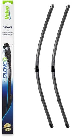 VALEO Silencio Escobilla - VF401 - Kit de Alto Rendimiento, Visibilidad Superior en Carretera, Fácil Instalación, Hojas Planas Originales de 700mm/700mm - Delanteras - Juego de 2 Escobillas - 574310