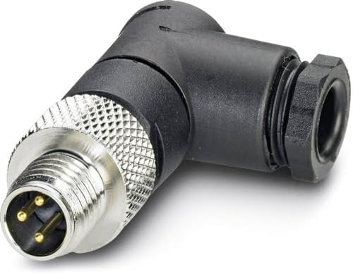 PHOENIX CONTACT SACC-M 8MR-3CON-M Steckverbinder, 3-Polig, Stecker Gewinkelt M8, Lötanschluss, 3.5mm-5mm Kabelaußendurchmesser