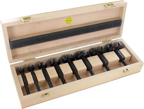 FAMAG 6-teiliger Bormax Hartmetall-Forstnerbohrersatz D=15,20,25,30,35,40mm im Holzkasten