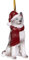 Design Toscano Siberischer Husky Festtagshund Weihnachtsbaumverzierung Festtagsdekoration, Polyresin, vollfarbe, 8 cm